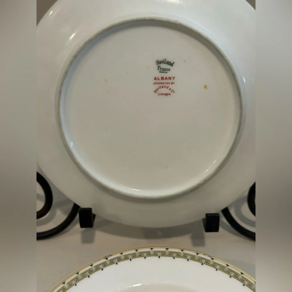 Haviland‎ Albany 7.5” Plate(s) - Schleiger 107A Greek Key Set Of 5